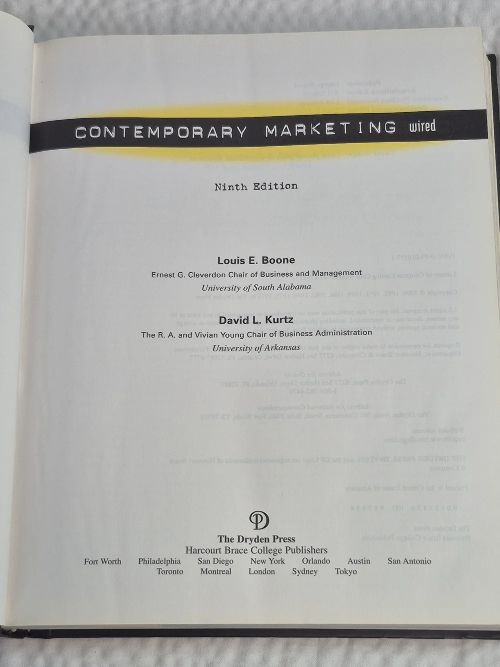 N/A hardcover textbook